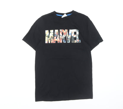 Marvel Men’s Black Comic T-Shirt, S, Short Sleeve Cotton