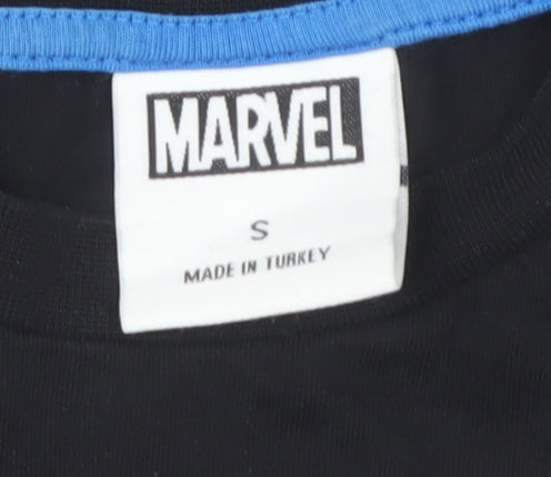 Marvel Men’s Black Comic T-Shirt, S, Short Sleeve Cotton