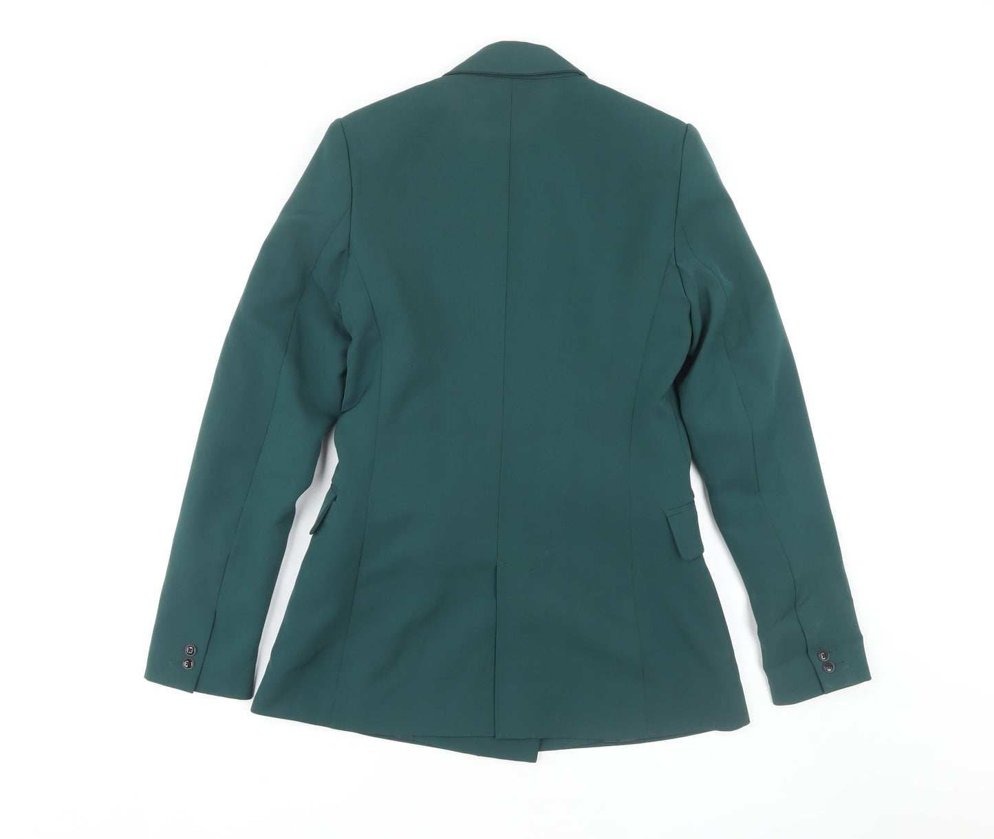 Stradivarius Women's Green Blazer, Double-Breasted, Size S