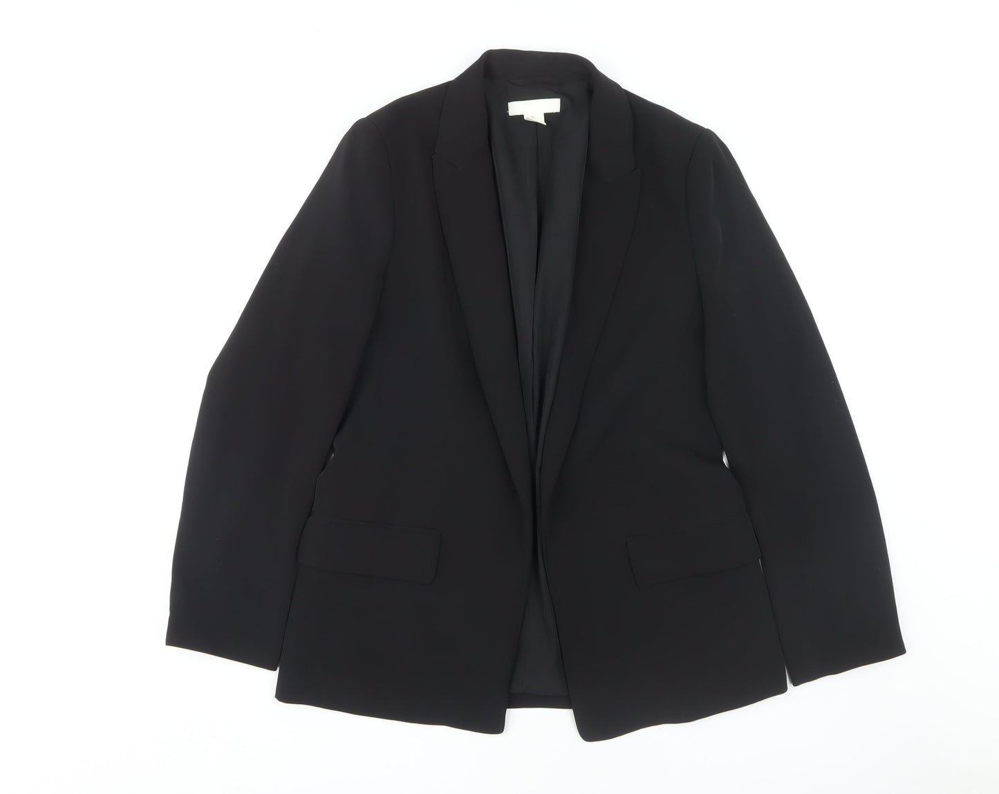 Womens UK Size 10 H&M Black Basic Jacket