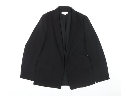 Womens UK Size 10 H&M Black Basic Jacket