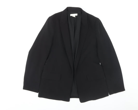 Womens UK Size 10 H&M Black Basic Jacket
