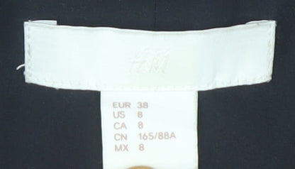 Womens UK Size 10 H&M Black Basic Jacket
