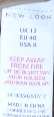 New Look Beige Women's Cape UK 12 Hooded Fur Trim