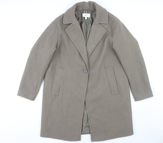 Womens UK Size 14 Marks and Spencer Brown Overcoat