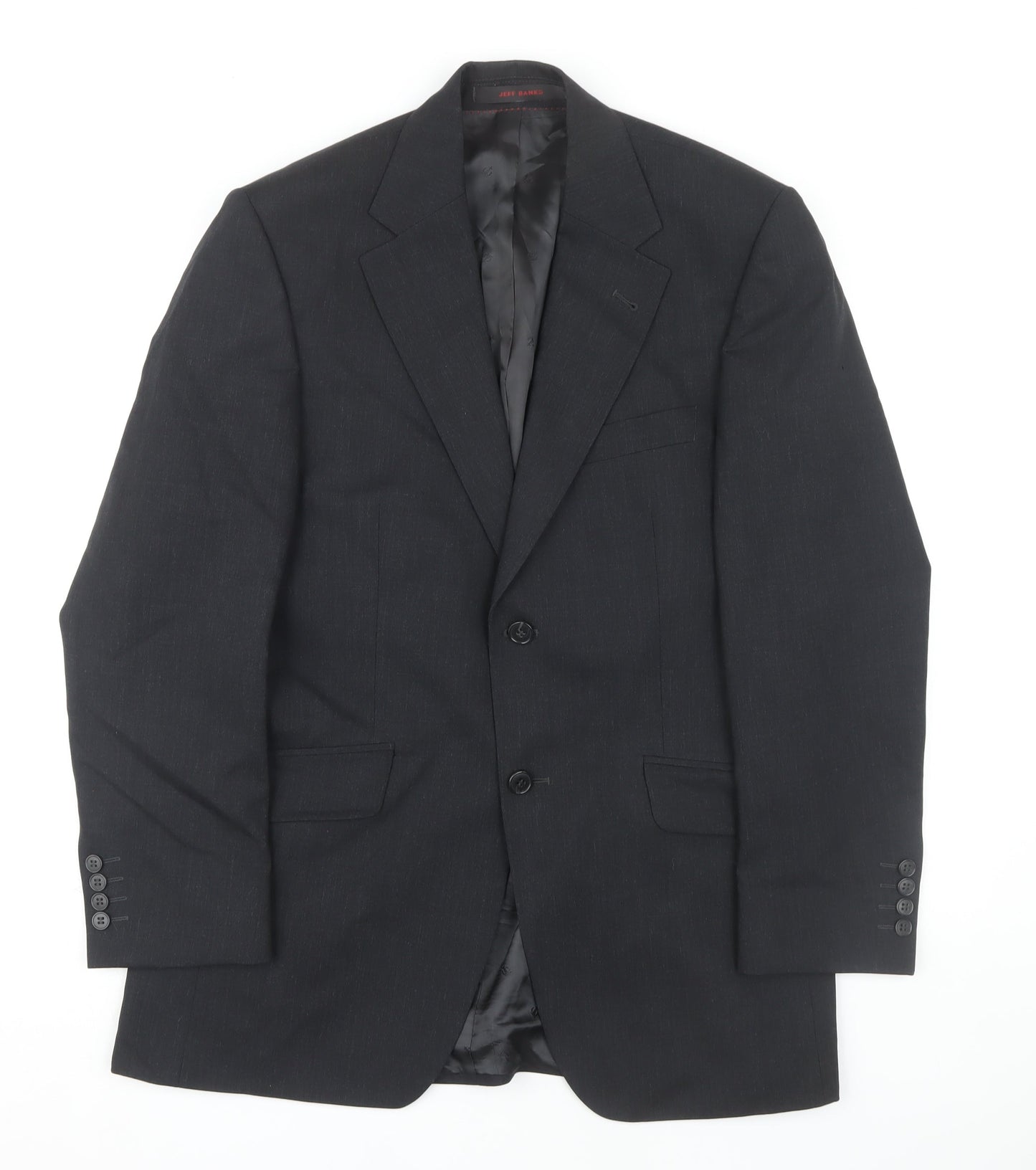 Mens UK Size 44 Jeff Banks Regular Grey Suit Jacket