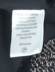 LOFT Women's Blue Striped Cropped Jacket Size 00