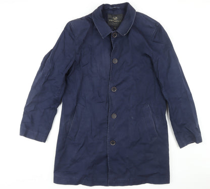 Mens UK Size XL Farrell Blue Overcoat