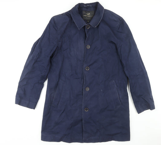 Mens UK Size XL Farrell Blue Overcoat
