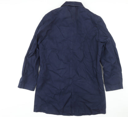 Mens UK Size XL Farrell Blue Overcoat
