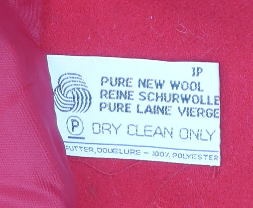 EX Women's Red Wool Mid-Length Coat Size 16