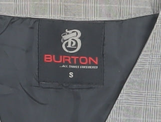 Burton Men's Grey Check Waistcoat S, Formal Sleeveless