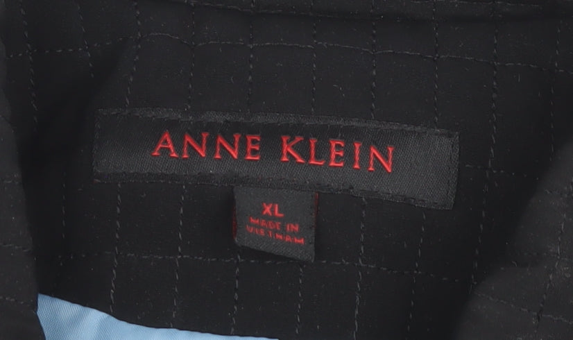 Anne Klein Women's Black Check Jacket XL