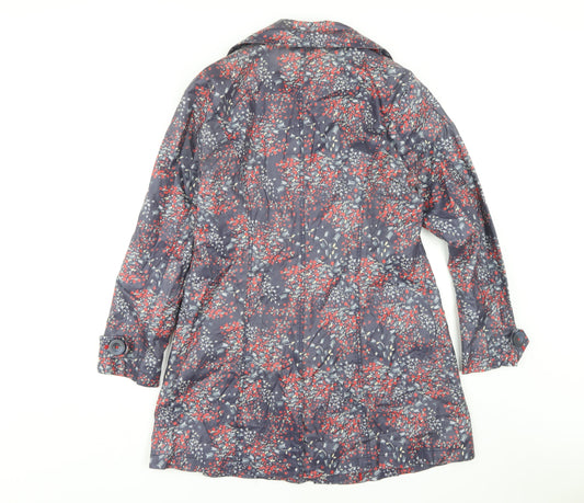 Per Una Women's Multicoloured Floral Coat Size 12