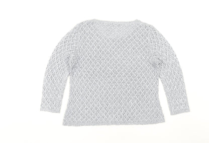 Womens UK Size 14 Roman Grey Pullover Jumper