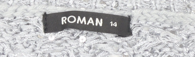 Womens UK Size 14 Roman Grey Pullover Jumper