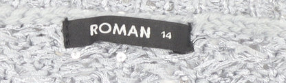 Womens UK Size 14 Roman Grey Pullover Jumper