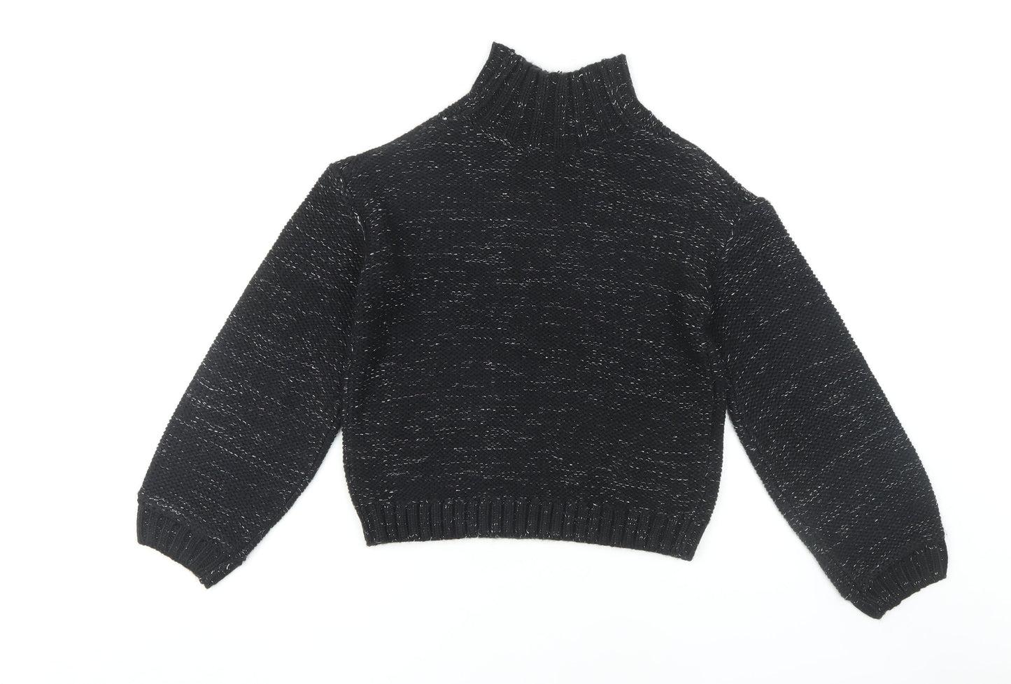 M&Co Girls Black Pullover Jumper 12 Years Acrylic Knit New