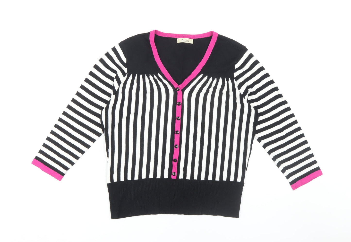 Womens UK Size M Precis Multicoloured Cardigan Jumper