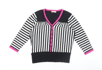Womens UK Size M Precis Multicoloured Cardigan Jumper