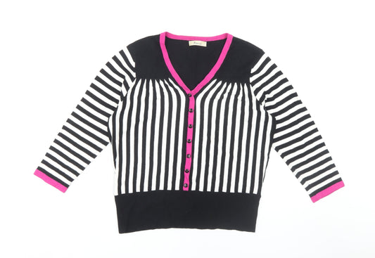 Womens UK Size M Precis Multicoloured Cardigan Jumper