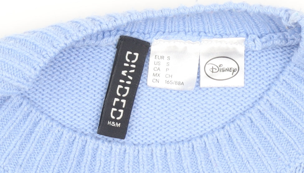 Womens UK Size XS H&M Blue Pullover Jumper