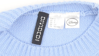 Womens UK Size XS H&M Blue Pullover Jumper