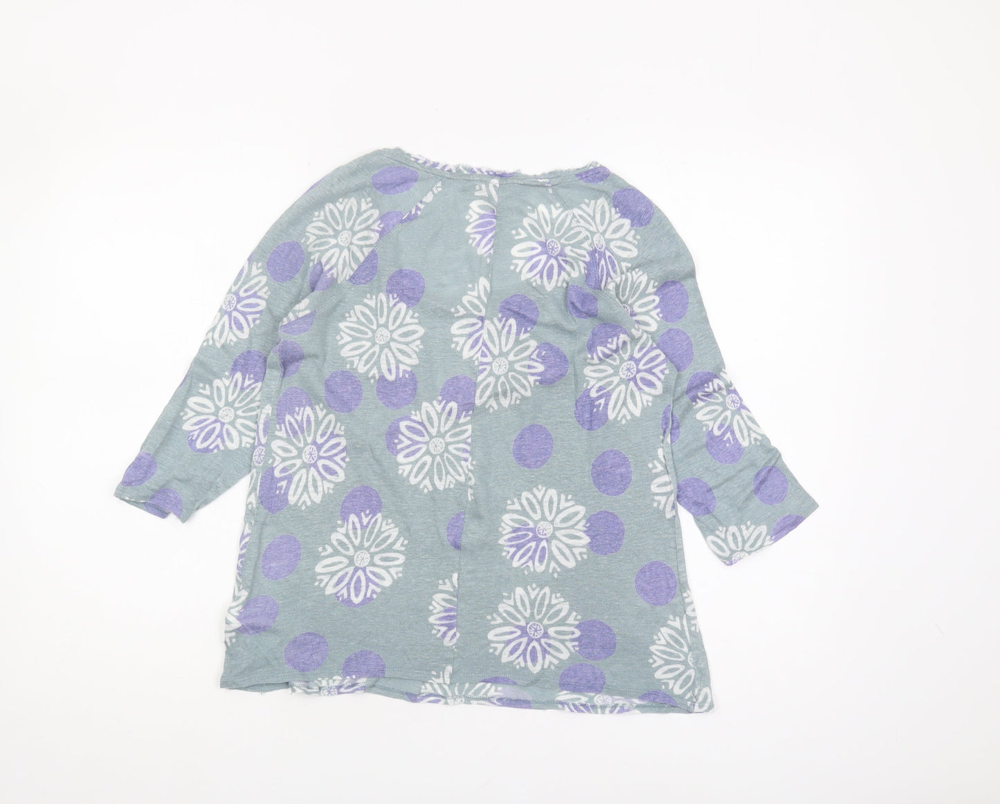 White Stuff Women's Multicoloured Linen T-Shirt - Size 10