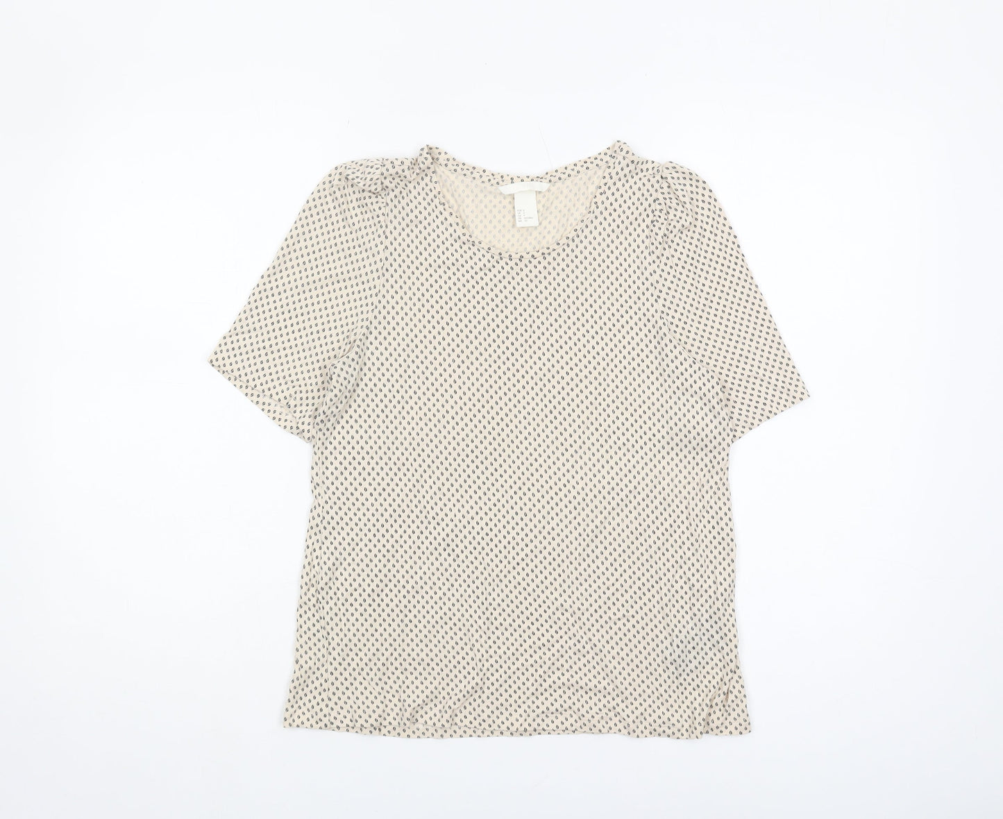 Womens UK Size S H&M Beige  T-Shirt