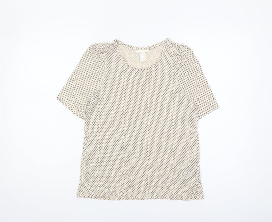 Womens UK Size S H&M Beige  T-Shirt