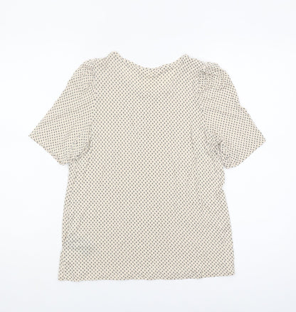 Womens UK Size S H&M Beige  T-Shirt