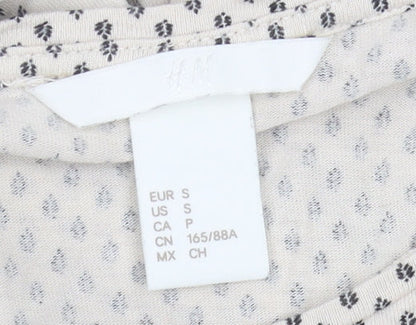 Womens UK Size S H&M Beige  T-Shirt