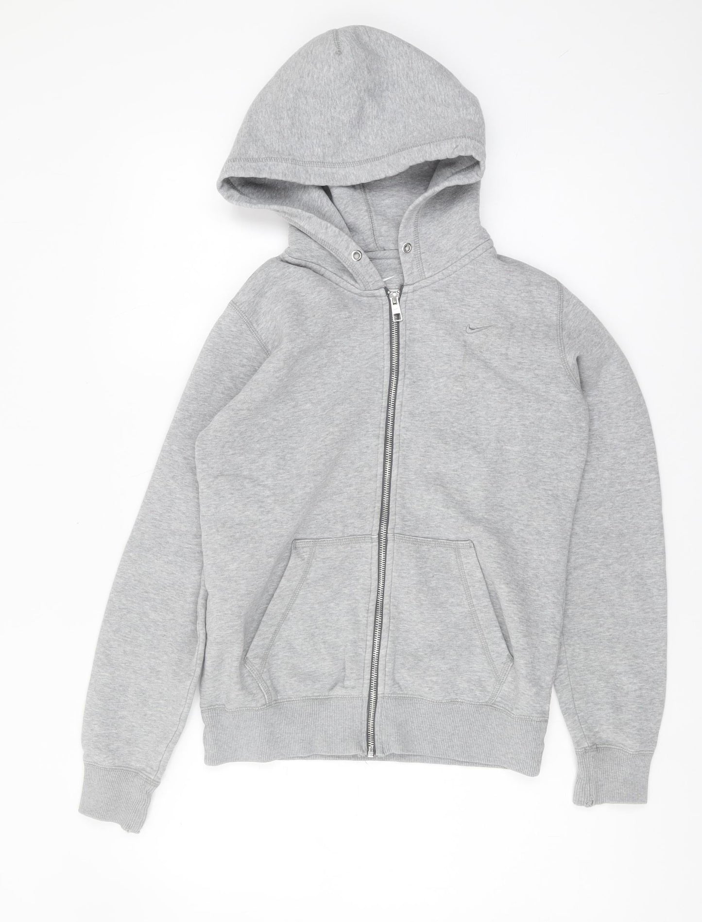 Nike Unisex Grey Full Zip Hoodie - Size S