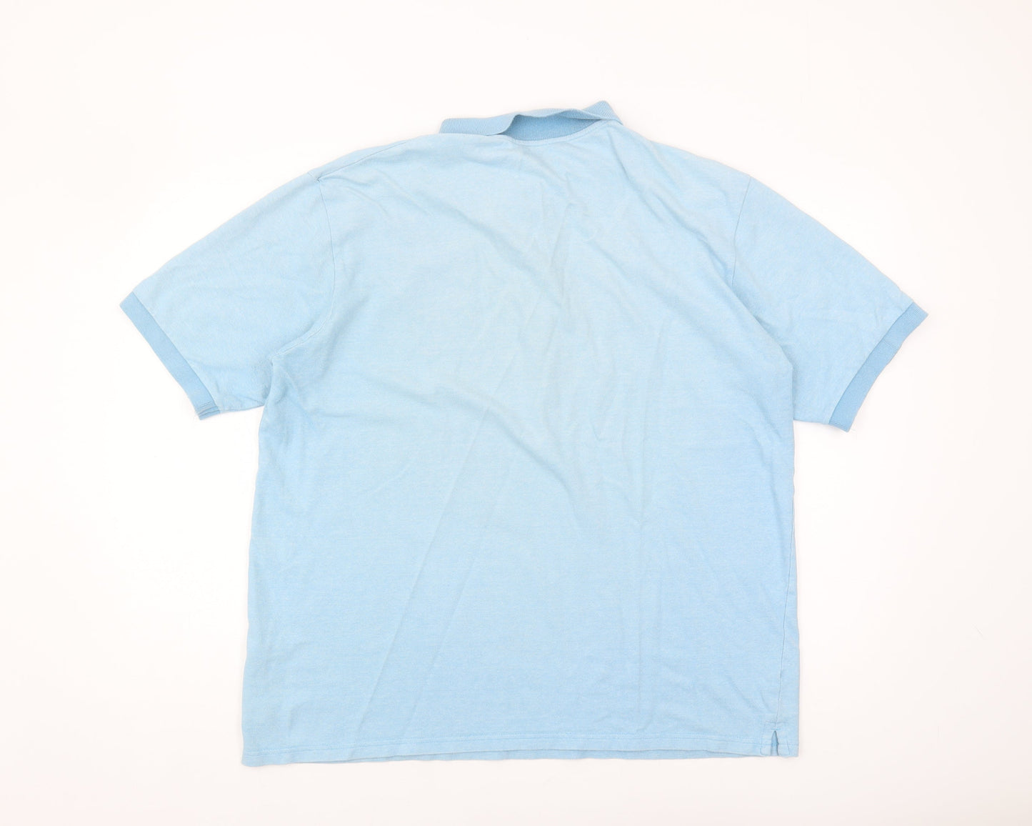 Marks and Spencer Men’s Blue Polo Shirt L Short Sleeve