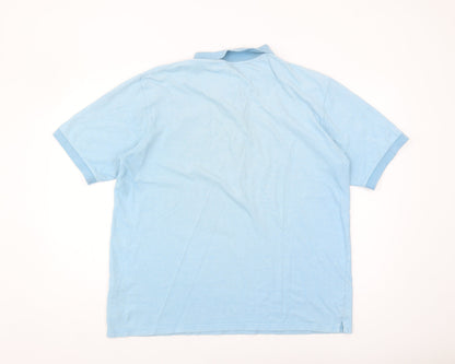 Marks and Spencer Men’s Blue Polo Shirt L Short Sleeve