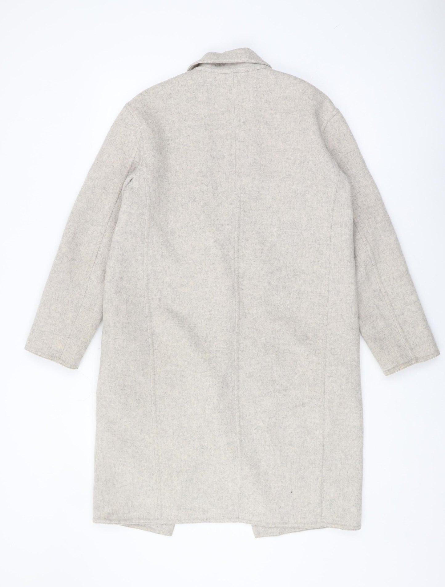 Womens UK Size 2XS Uniqlo Beige Overcoat