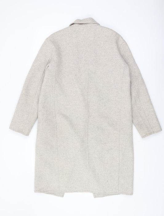 Womens UK Size 2XS Uniqlo Beige Overcoat