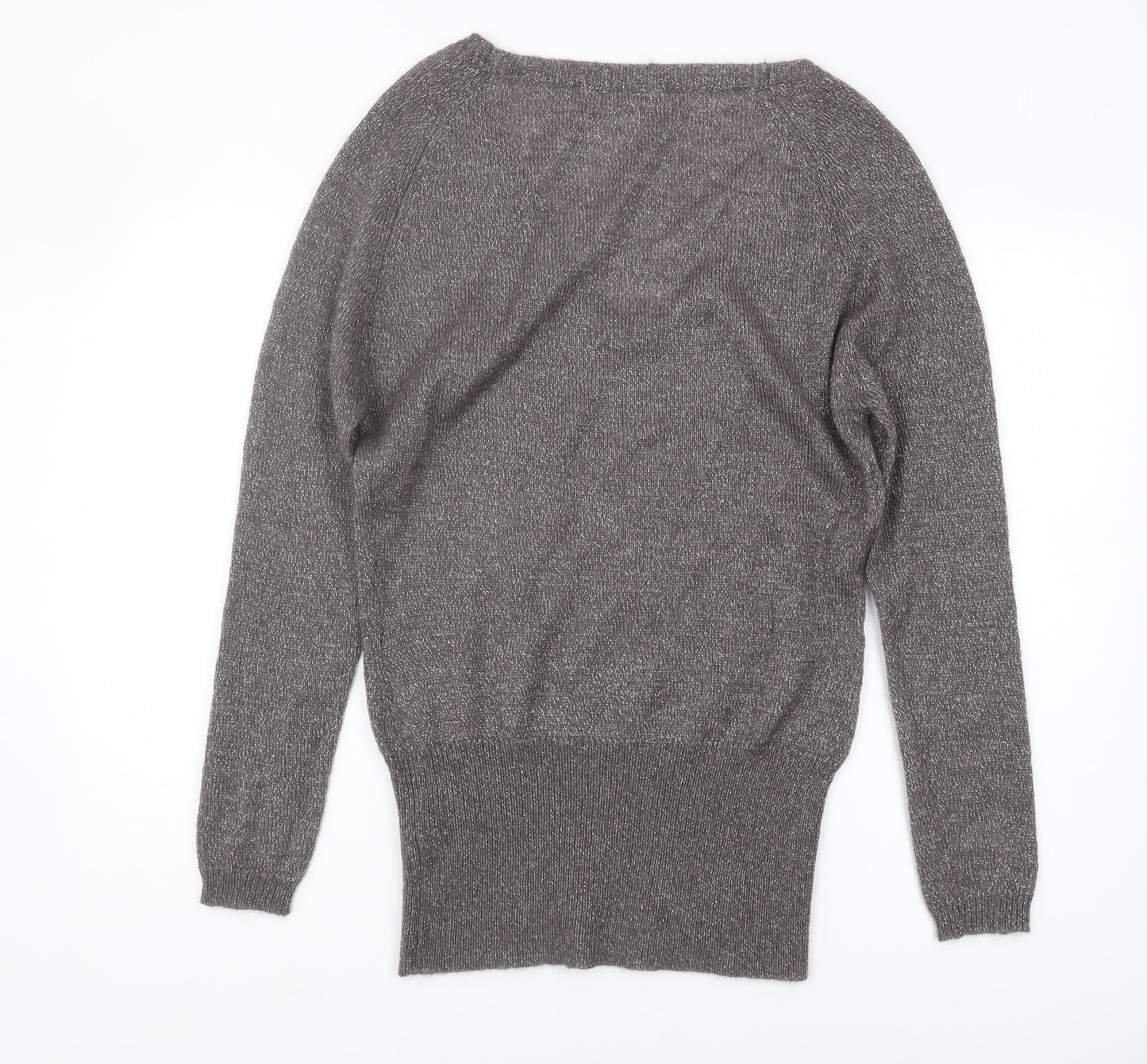 Dimension Women's Grey V-Neck Pullover Jumper