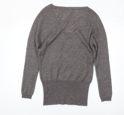 Dimension Women's Grey V-Neck Pullover Jumper