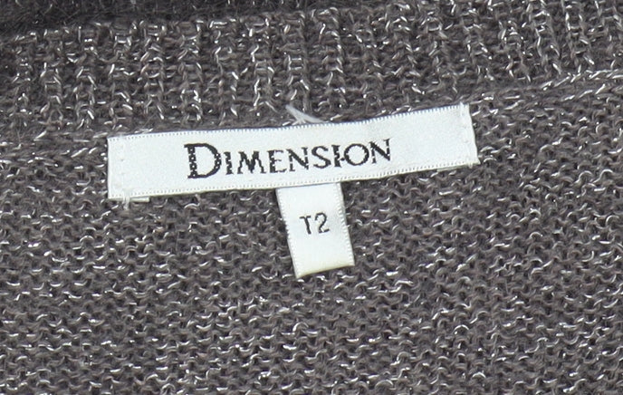 Dimension Women's Grey V-Neck Pullover Jumper