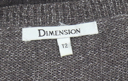 Dimension Women's Grey V-Neck Pullover Jumper