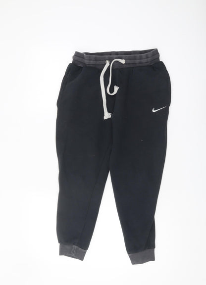 Unisex Adultss UK Size S Nike Regular Fit Jogger Black Trousers