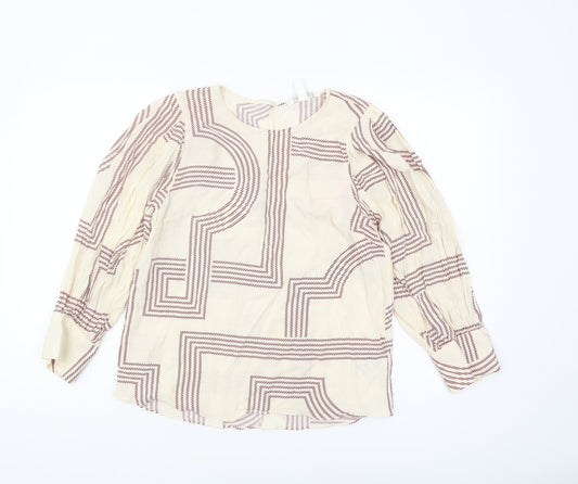 Womens UK Size 10 H&M Ivory  Blouse