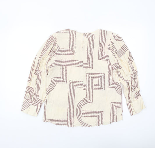 Womens UK Size 10 H&M Ivory  Blouse