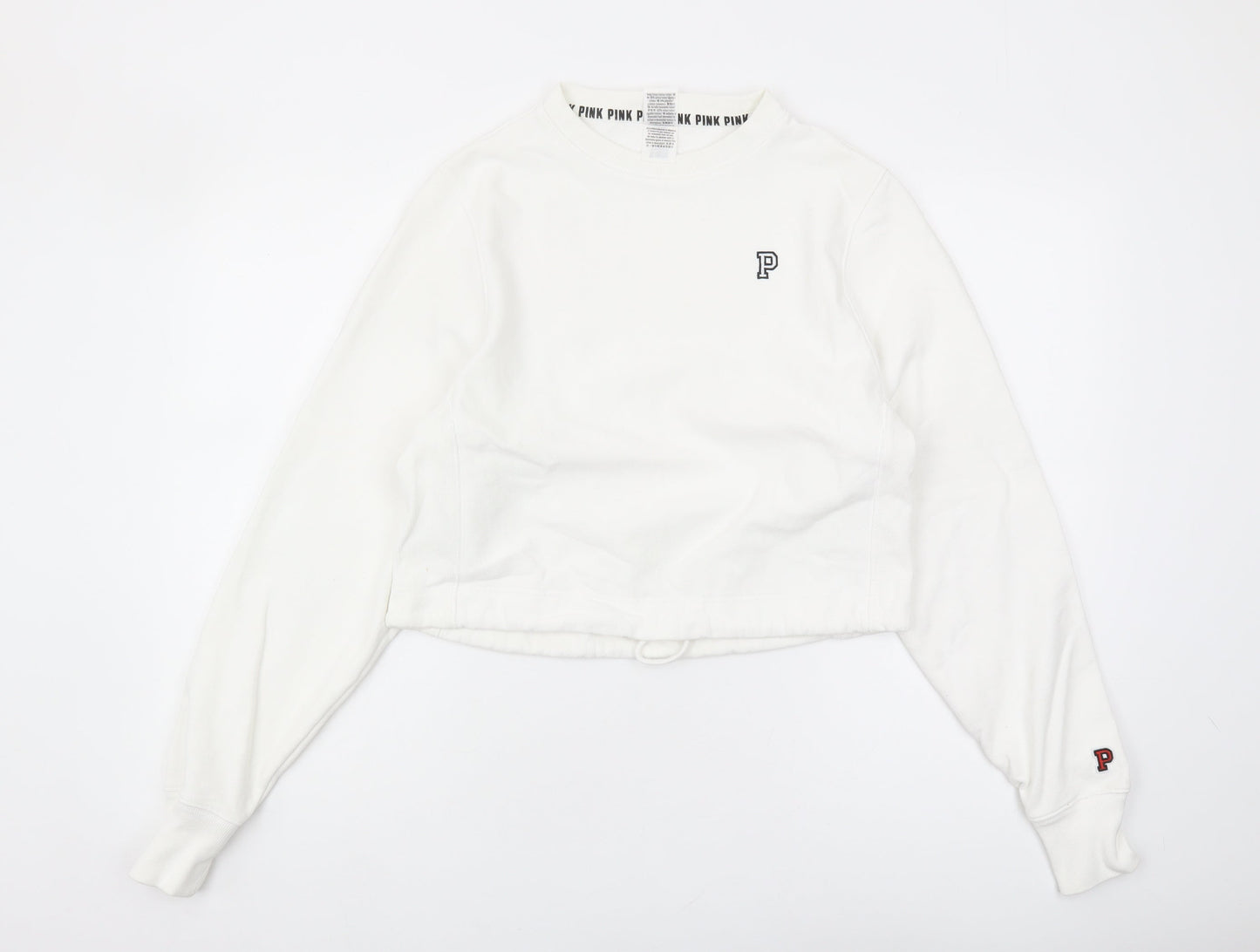 Victoria's Secret Pink Women's White XS Pullover Sweatshirt