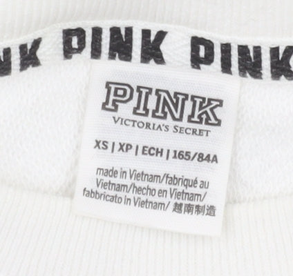 Victoria's Secret Pink Women's White XS Pullover Sweatshirt