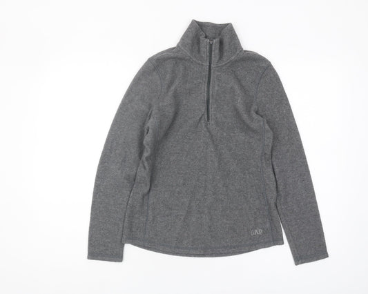 GAP Women's Grey 1/2 Zip Sweatshirt - Size S