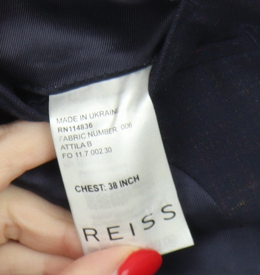 Mens UK Size 38 Reiss Regular Blue Suit Jacket