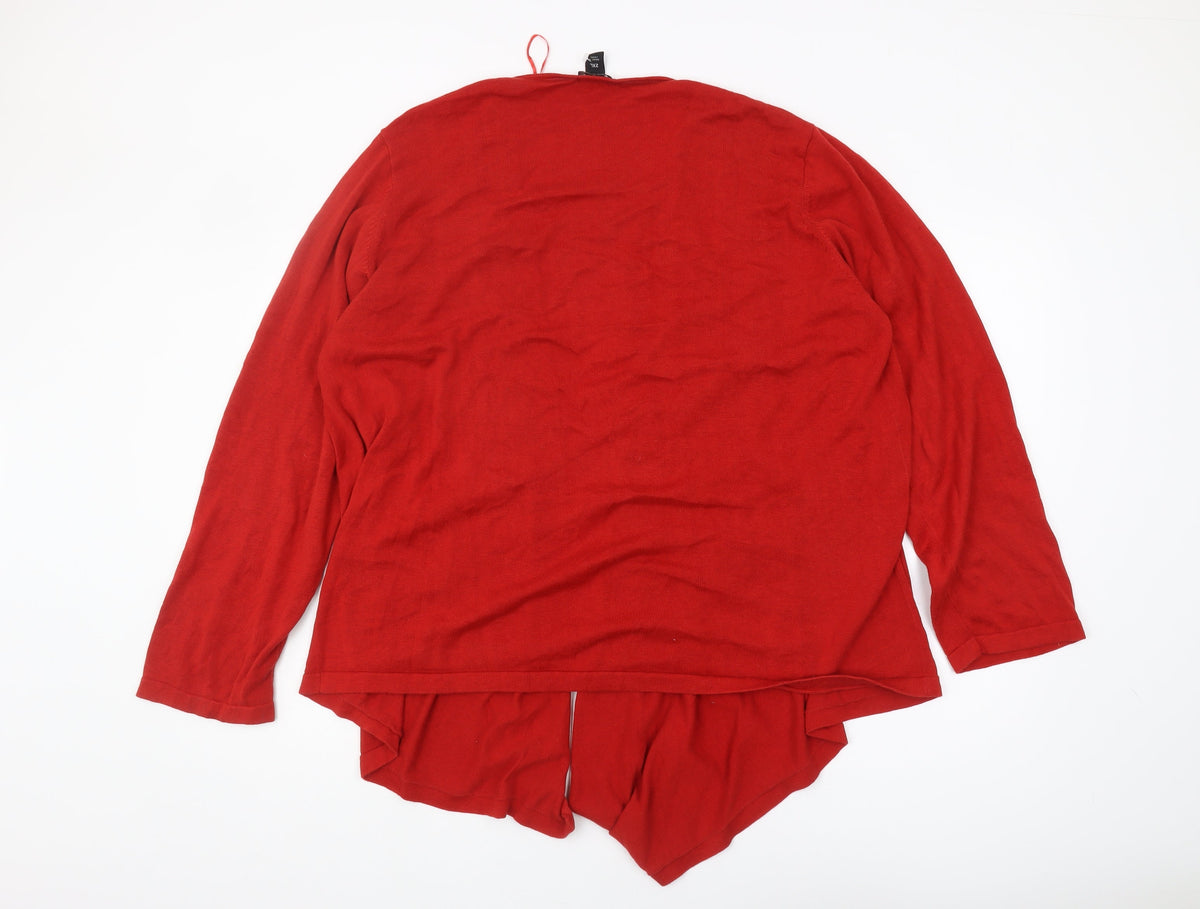 Womens UK Size 2XL H&M Red Cardigan Jumper