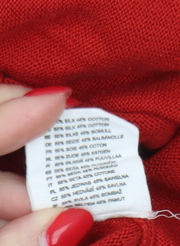 Womens UK Size 2XL H&M Red Cardigan Jumper